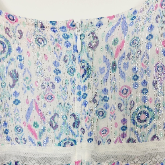 Rococo sand blue metallic mini dress - Picture 7 of 11